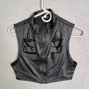 FREDRICKS OF HOLLYWOOD ADULT BLACK VEST SIZE XS/S WOMENS